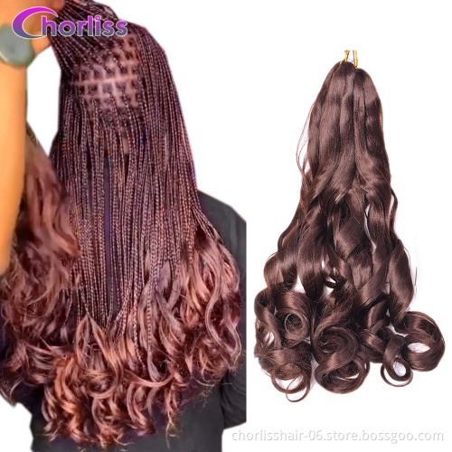 Hot Selling Wholesale Customized 24 Inches 75g/150g Crochet Braiding Curly Hair Extensions Synthetic Hair Braids Spiral Curl